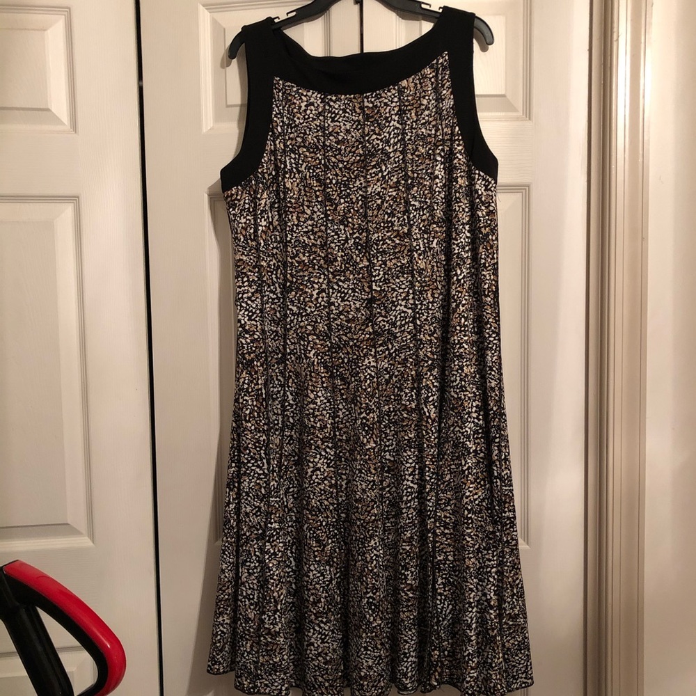 CJ Banks Sleeveless Aline Dress Print 18W